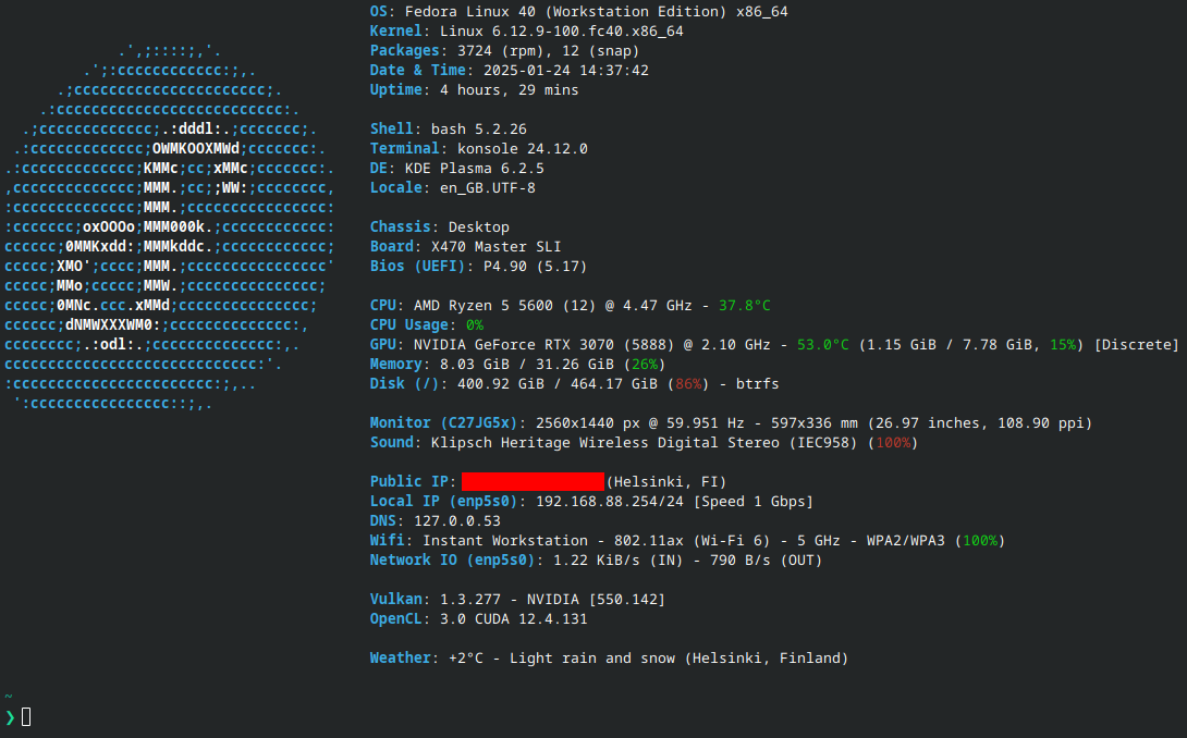 Custom Fastfetch output