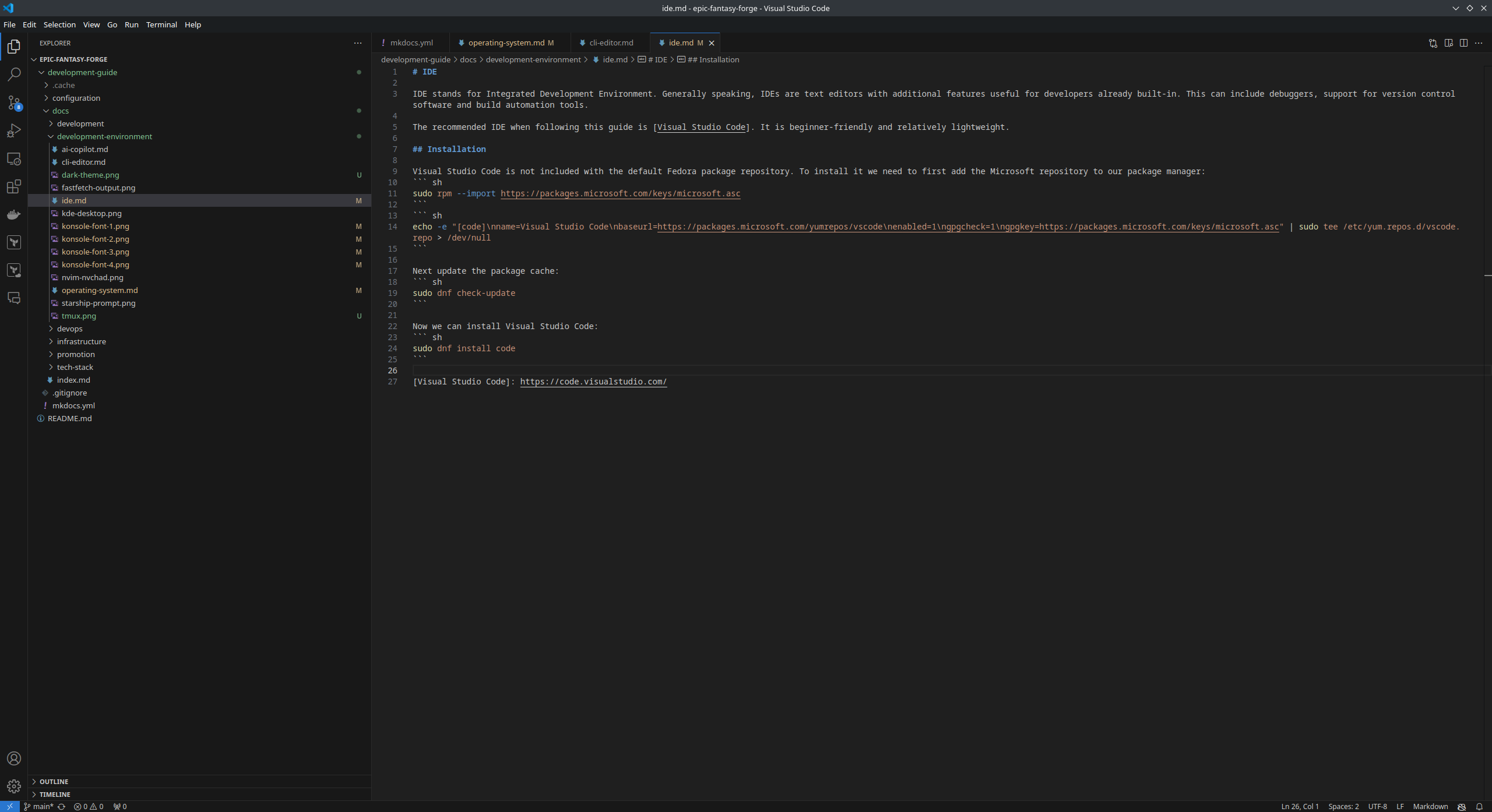 Visual Studio Code Session