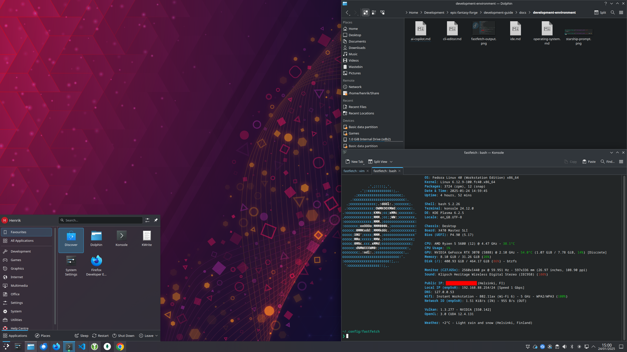 KDE desktop environment