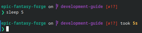 Default Starship prompt