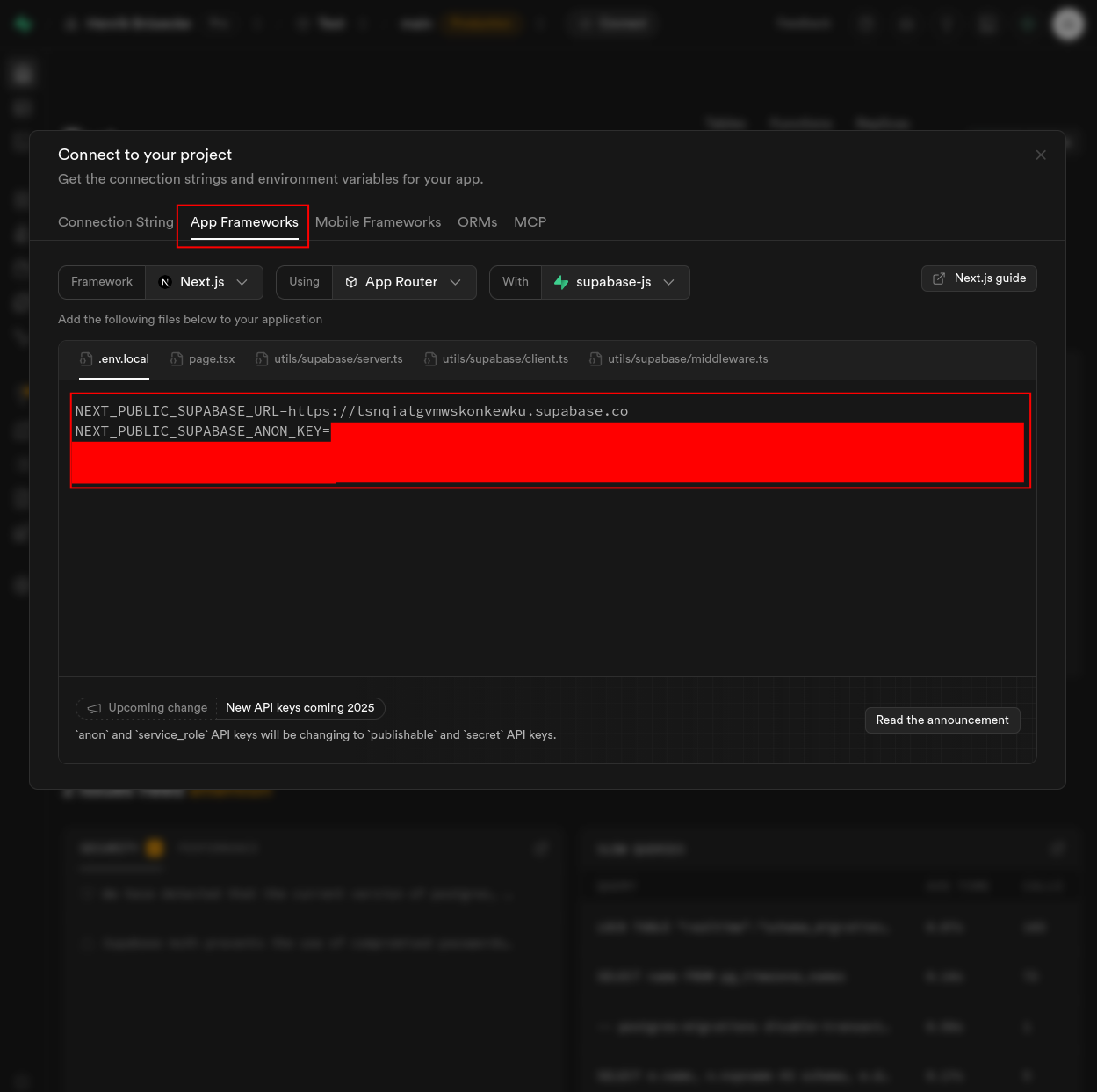 Supabase Connection Information 2