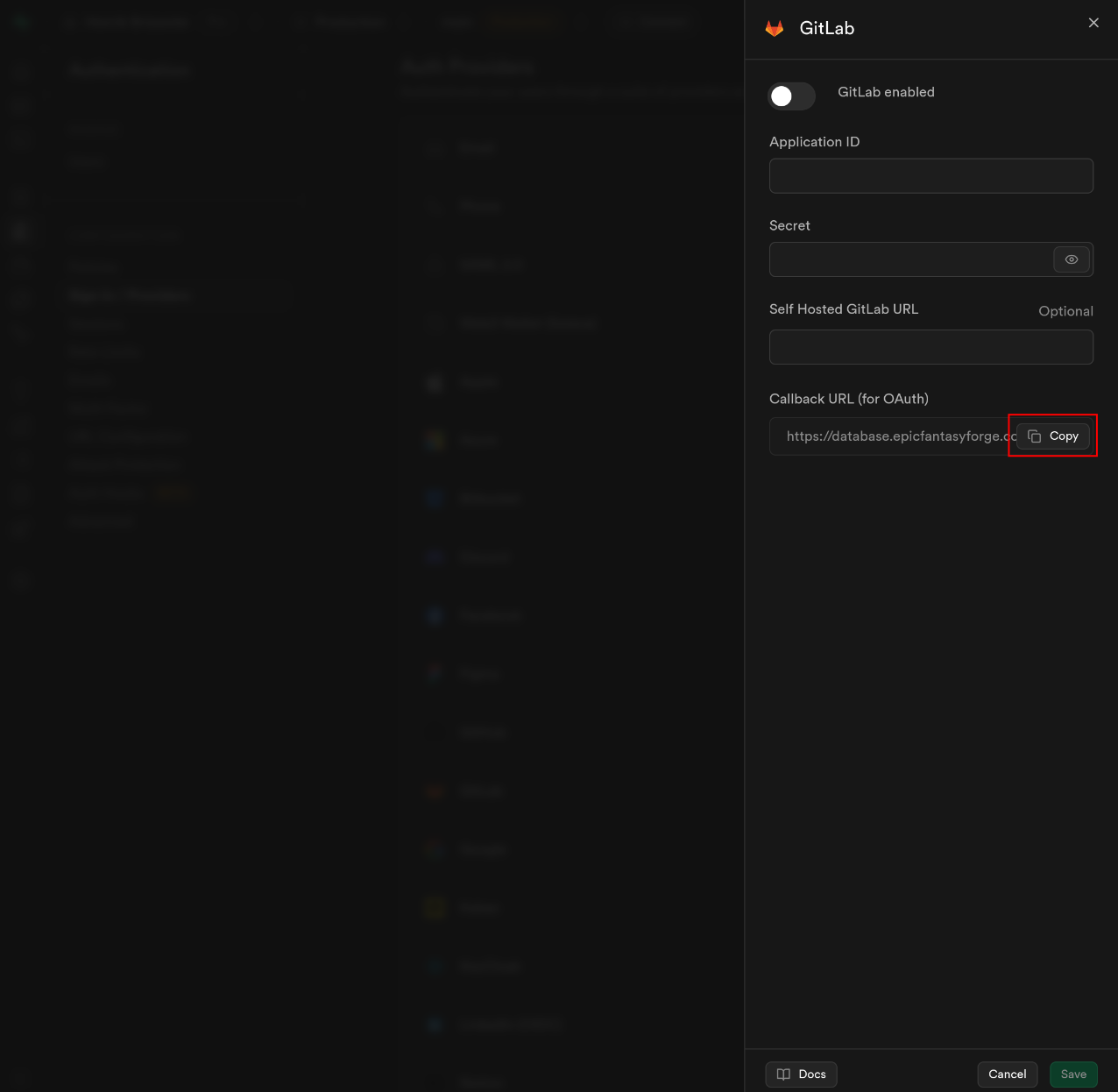 GitLab Callback URL 5