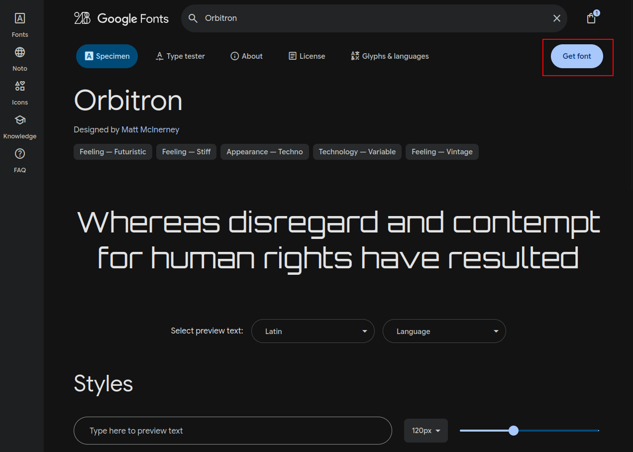 Custom Font 1