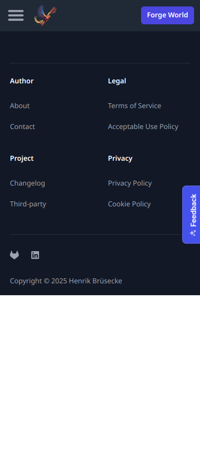 Mobile Footer