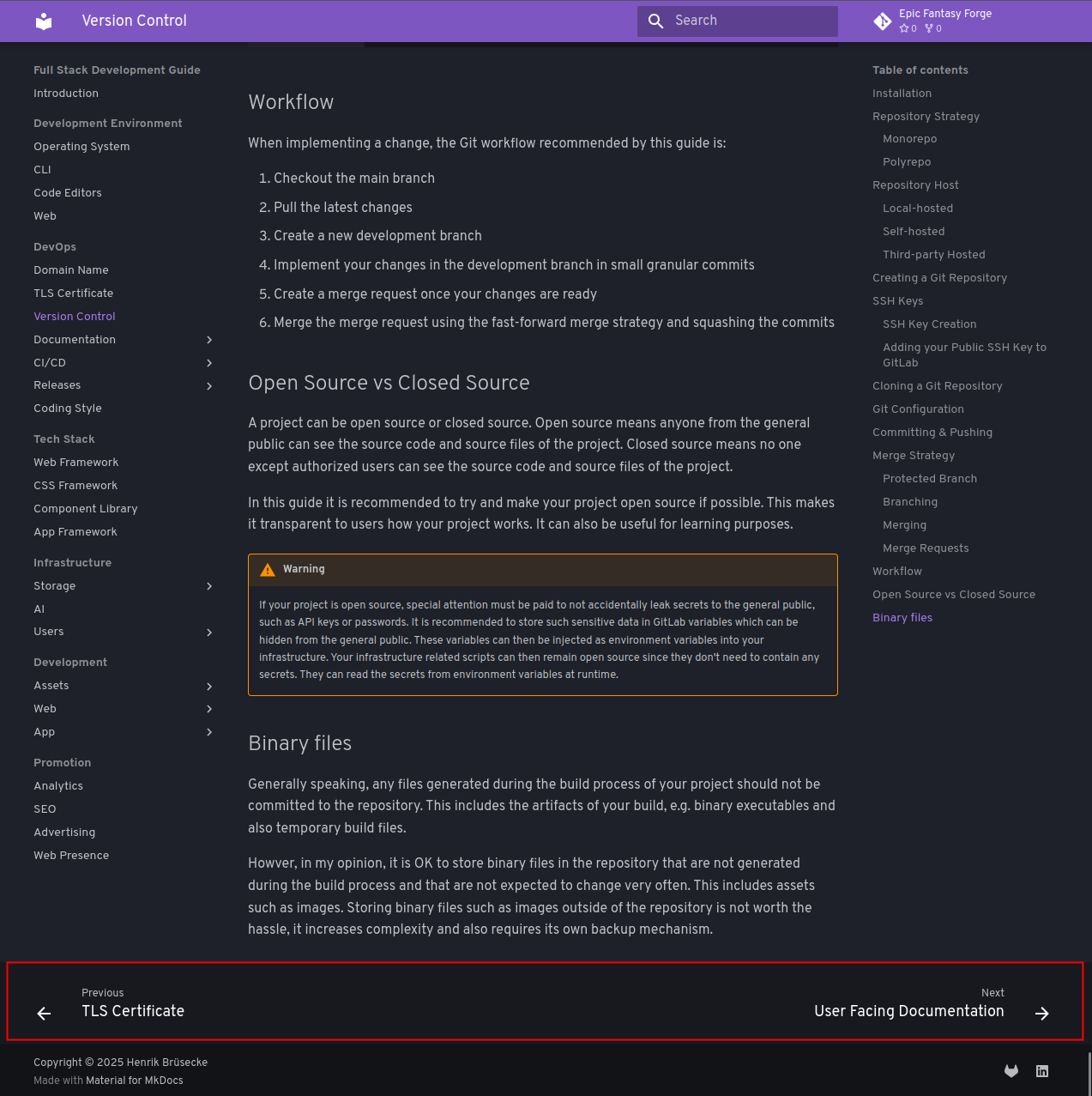 MkDocs Configuration Next Page