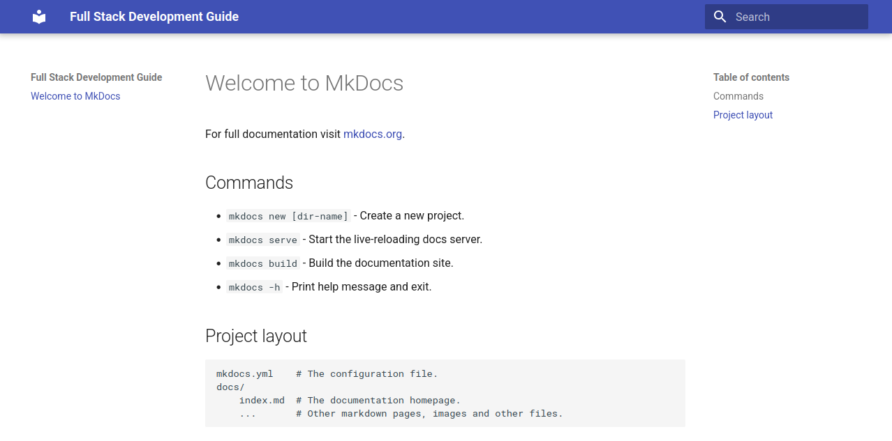 MkDocs Configuration Theme