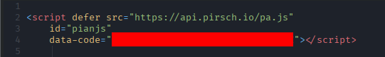 Pirsch Analytics Data Code
