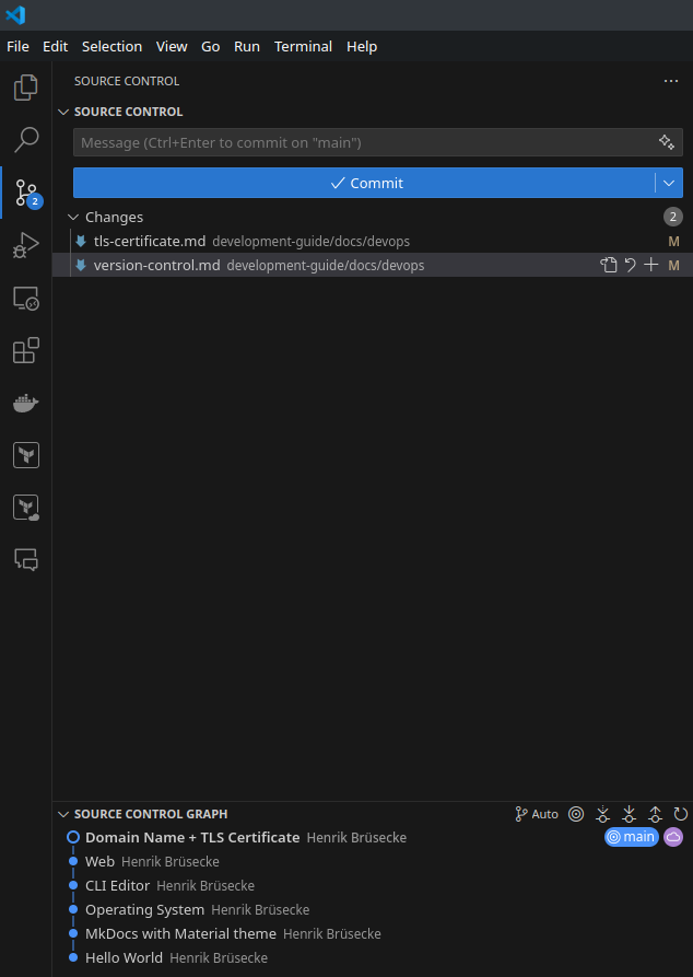 Visual Studio Code Git Integration