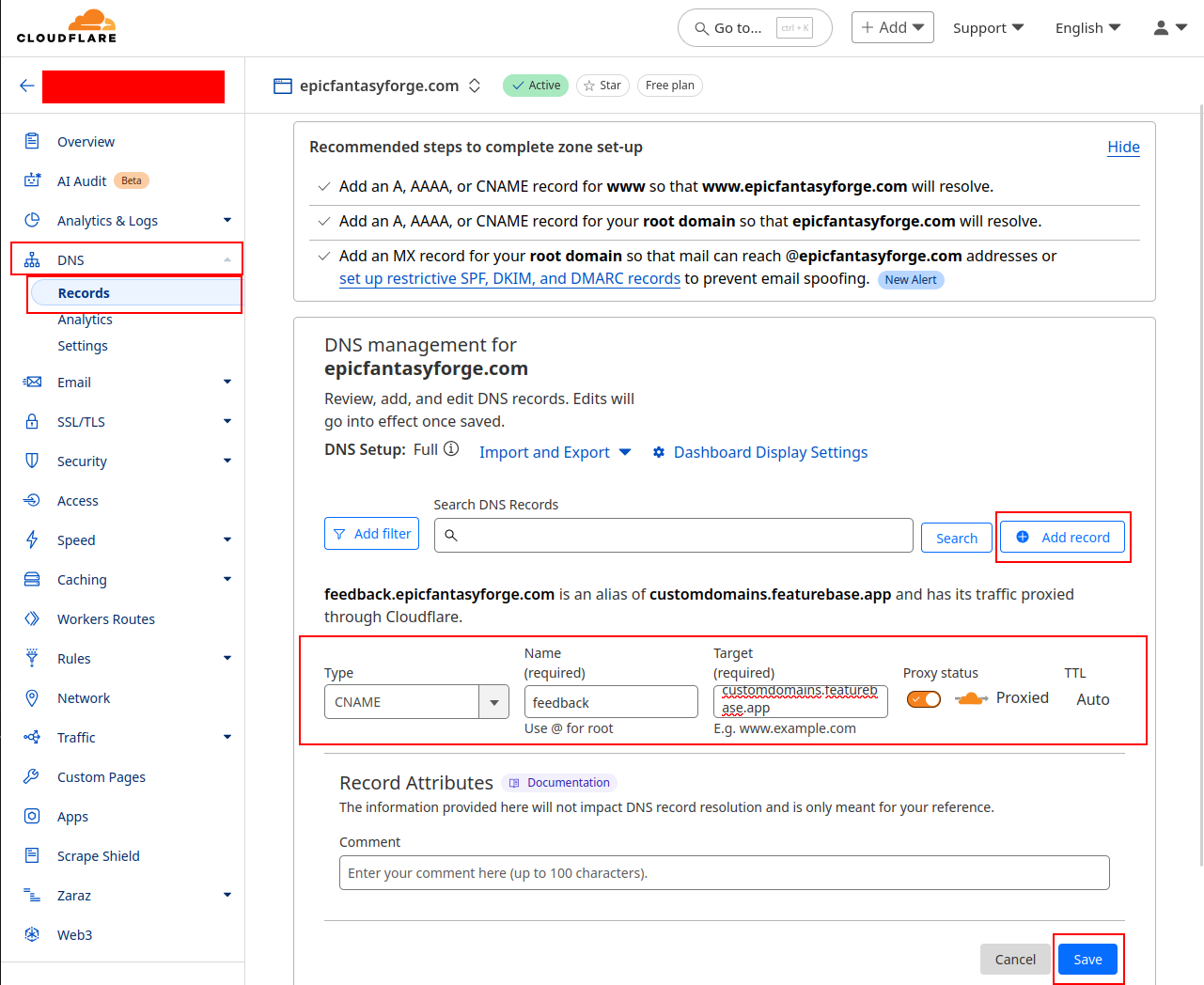 Featurebase Custom Domain 2