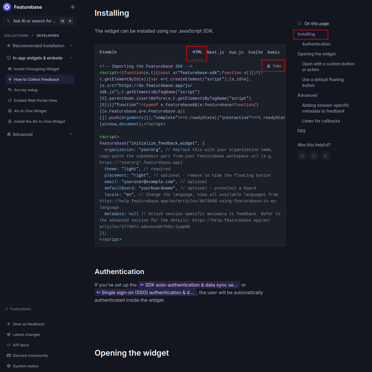Feedback Widget 2