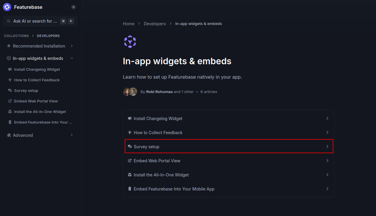 Survey Widget 1
