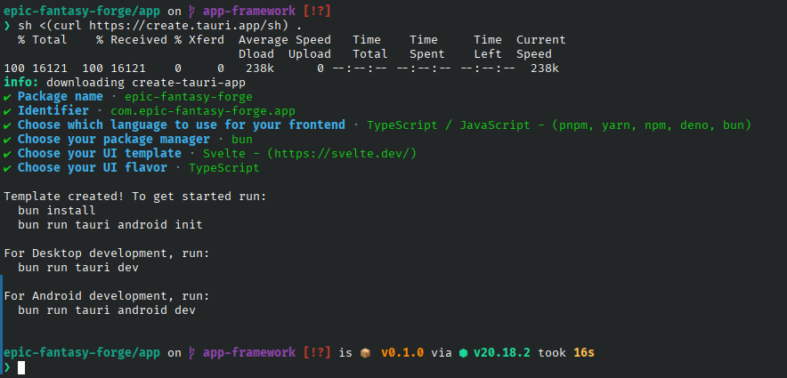 Tauri Project Generation